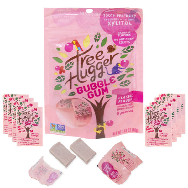 Tree Hugger Classic Bubble Gum Sweetened with 100% Xylitol (12 Bags)